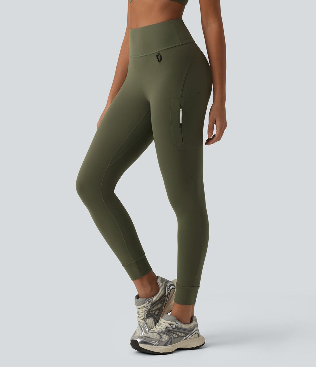 Legging 7/8 Halara UltraSculpt™ randonnée taille haute avec boucle en D et poche zippée
