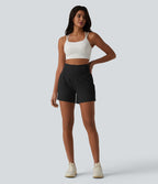 Short de yoga SoftlyZero™ Airy 2-en-1 gainant taille très haute à effet frais InstantCool avec poches, 12,5 cm