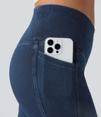 Halara Flex™ Jegging Travail Capri Tricoté Extensible Lavé Poche Latérale Croisée