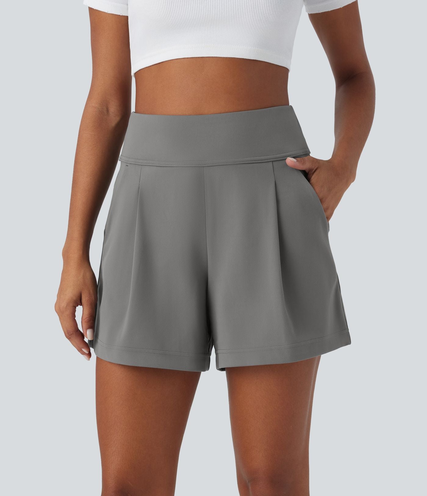 Short de travail large taille haute DayStretch avec poches