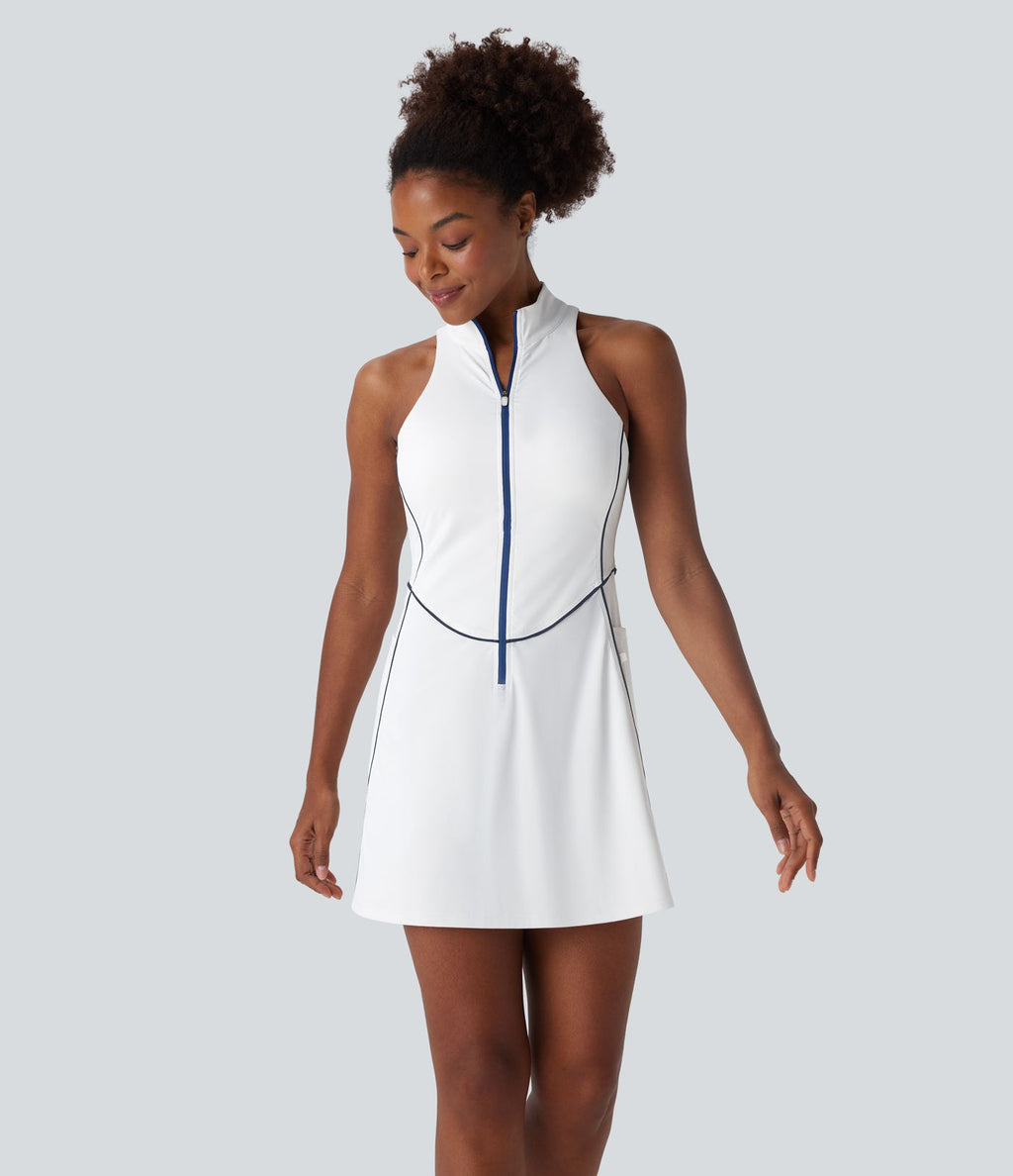 Robe golf active mini Softlyzero™ séchage rapide sans manches demi-zip avec poches latérales - Golf Tee