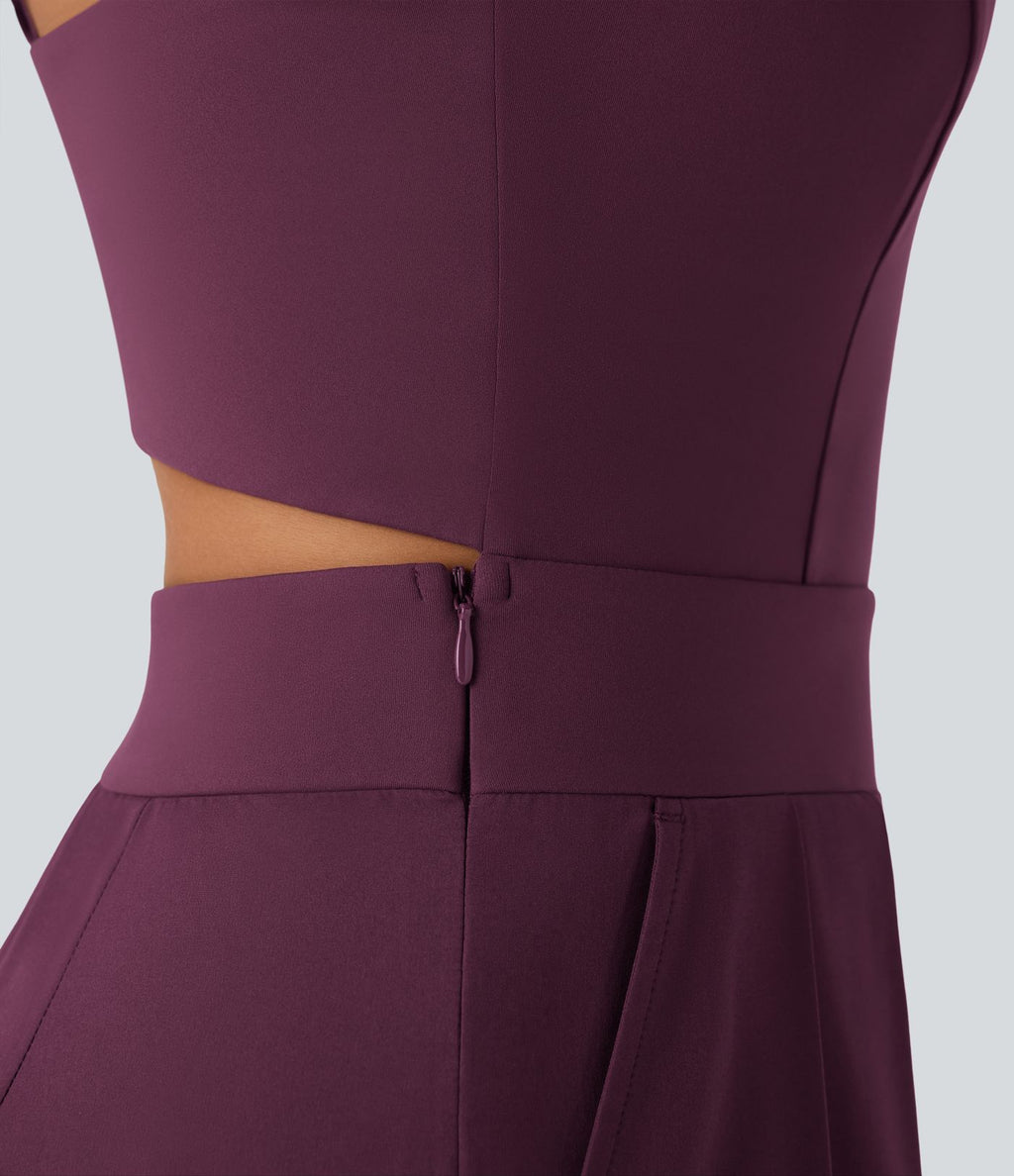 Combinaison à bretelles Breezeful™ dos nu, jambes larges, séchage rapide avec poches latérales - Édition Easy Peasy