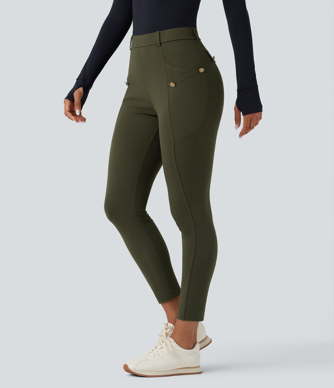 Pantalon ajusté taille haute DayStretch avec poches