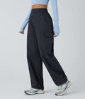 Pantalon cargo de camping déperlant et résistant à l’usure, taille haute, avec poches