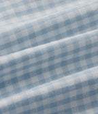 Robe longue fluide casual aspect lin col bateau sans manches à carreaux avec poches