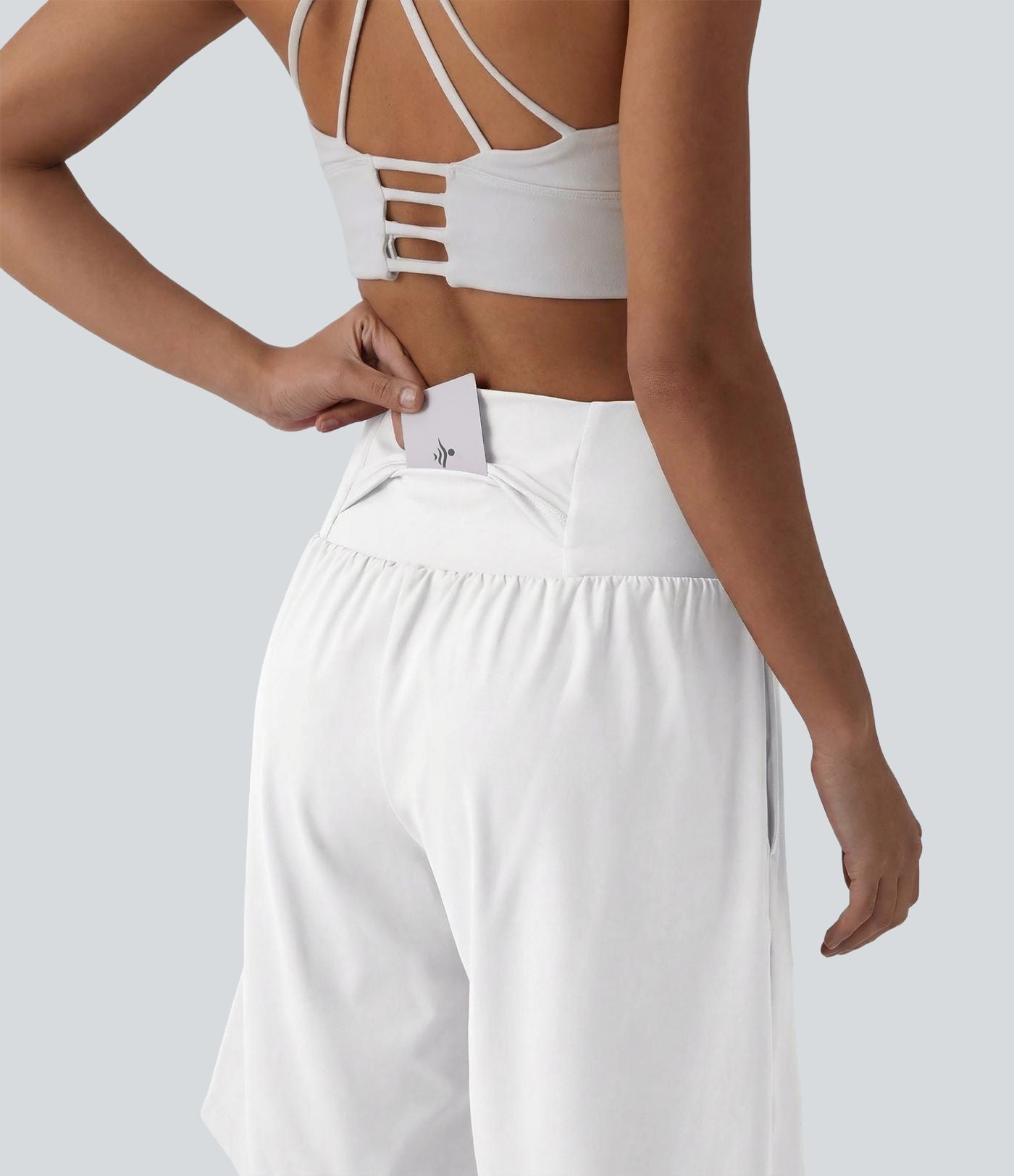 Short de yoga 2-en-1 SoftlyZero™ Airy taille très haute effet frais InstantCool 22,8 cm avec poches