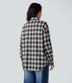 Chemise à carreaux coupe décontractée avec poche
