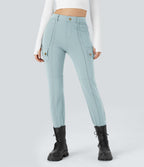 Pantalon cargo ajusté uni taille haute DayStretch avec poches zippées