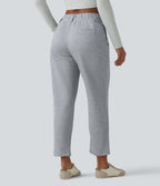 SpacerTek™ Pantalon fuselé décontracté taille haute avec poches