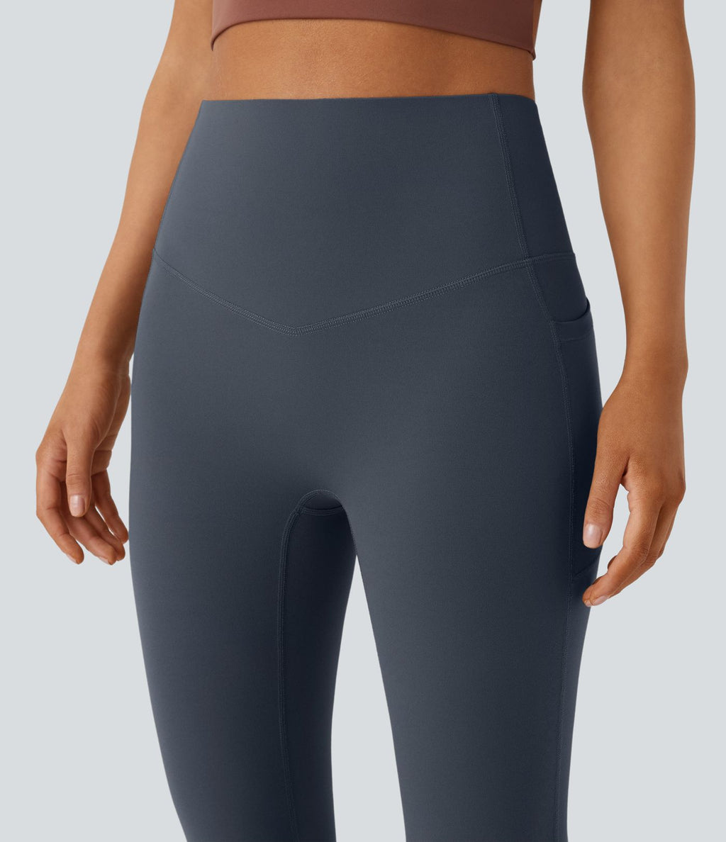 Pantalon de yoga à coupe bootcut gainant taille haute avec poches Halara UltraSculpt™