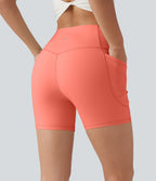Short biker Halara UltraSculpt™ taille haute effet ventre plat avec poches, 12,5 cm