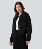 Doudoune bomber zippée avec poches