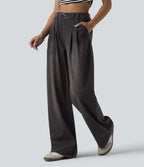 Jean large Halara Flex™ casual taille haute avec ceinture et poches