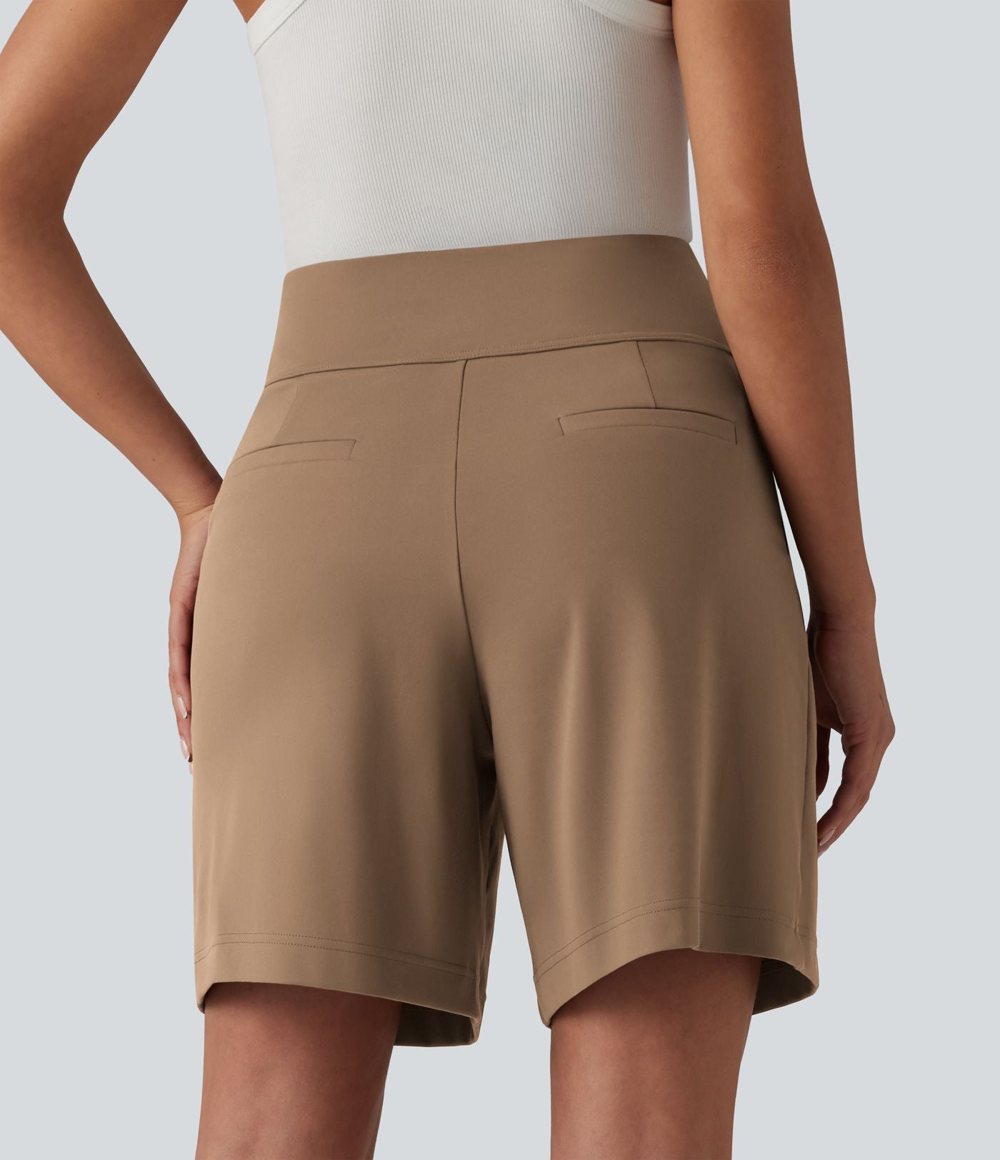 Short tailleur ample DayStretch taille haute 17,5 cm avec poches
