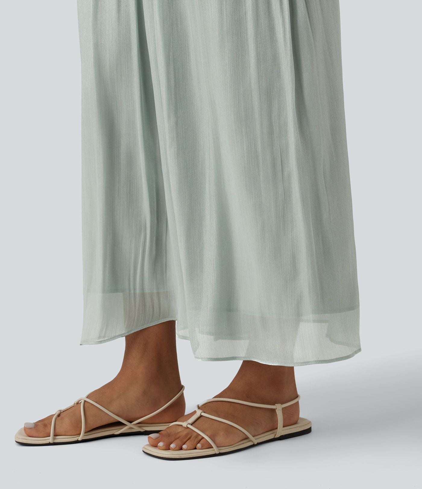 Pantalon ample fluide vacances taille haute