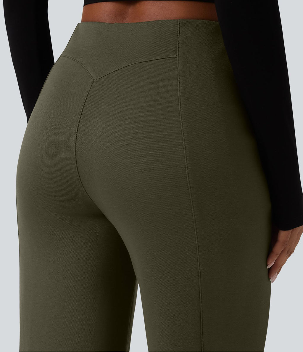 Pantalon casual SpacerTek™ large taille haute avec poches zippées