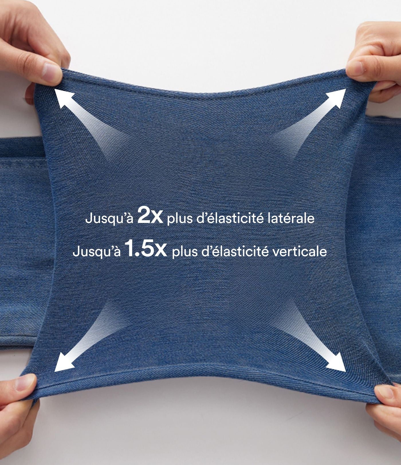 Jean Halara Flex™ Curvy taille haute bootcut délavé décontracté avec poches