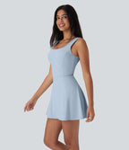 Robe SoftlyZero™ Airy de danse mini 2-en-1 dos nu, col U, bretelles croisées, poches latérales et effet frais InstantCool, accès facile Easy Peasy