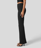 Pantalon tailleur légèrement évasé taille haute avec poches arrière Halara Flex™