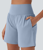 Short de yoga SoftlyZero™ Airy 2-en-1 taille très haute avec poches et effet frais InstantCool 17,5 cm