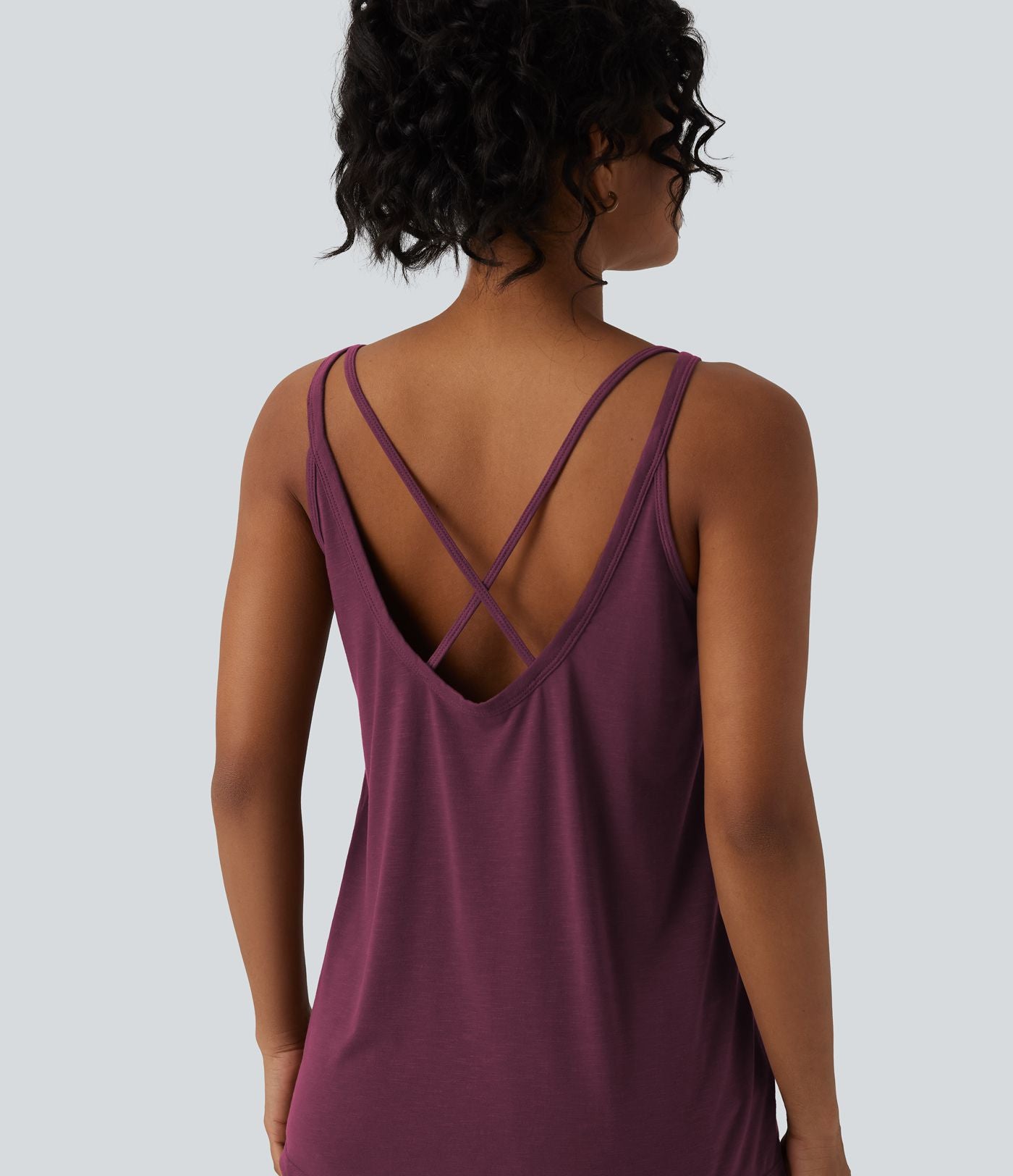 Débardeur casual col U coupe ample