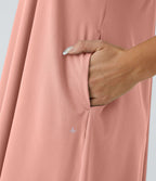 Robe décontractée mi-longue Breezeful™ dos nageur poche latérale fluide asymétrique séchage rapide A-C