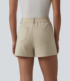 Short tailleur taille haute avec poches