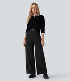 Pantalon cargo de travail coupe droite taille haute Halara Flex™ avec poches