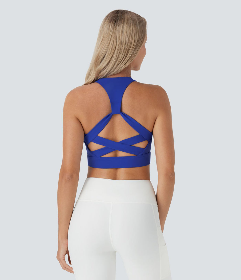 Brassière yoga dos nageur maintien léger E-G