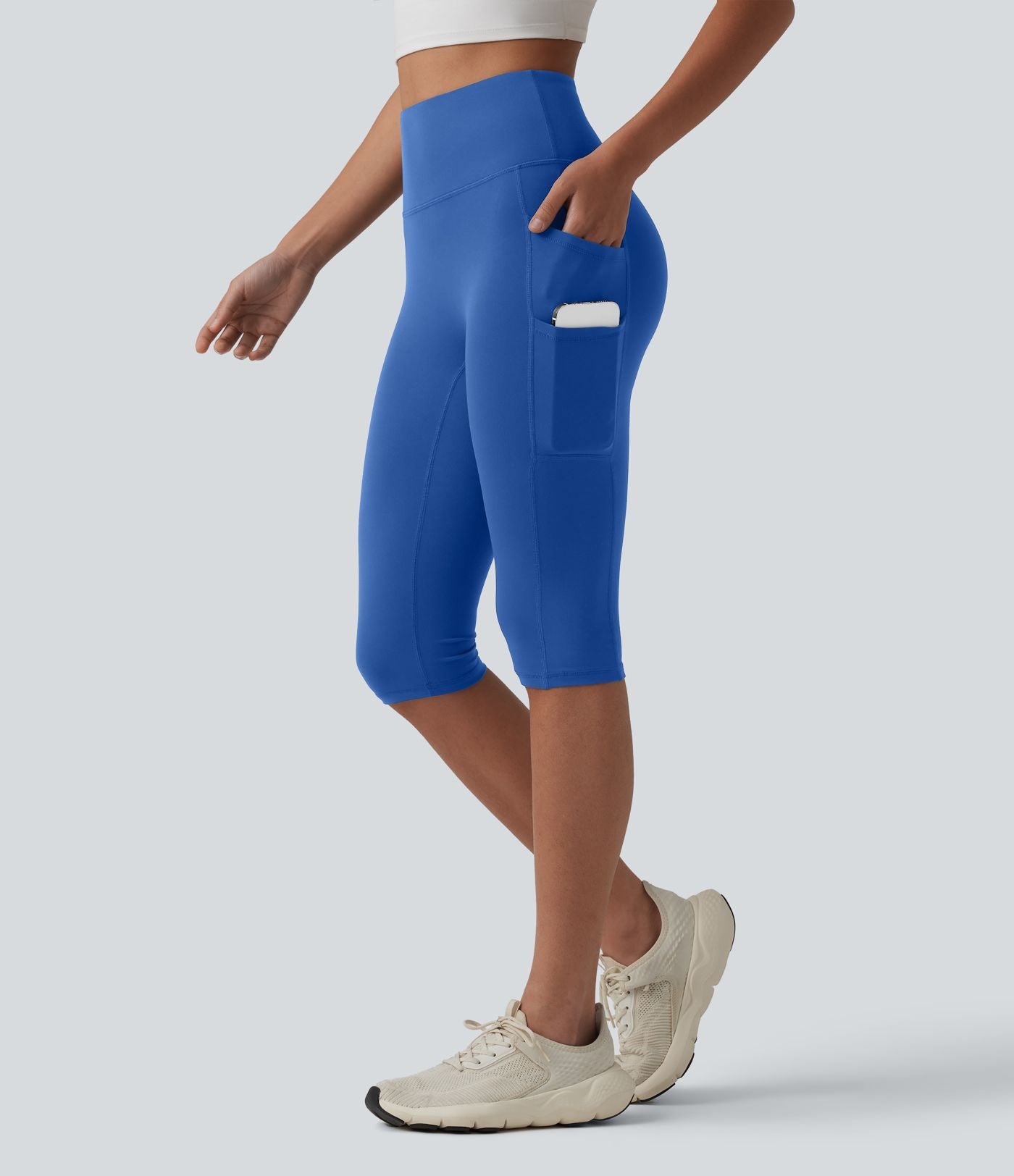 Legging de yoga corsaire SoftlyZero™ taille haute avec poches - UPF50+