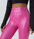 Softlyzero™ Legging Travail Taille Haute Tissu Enduit Poche Latérale Arrière