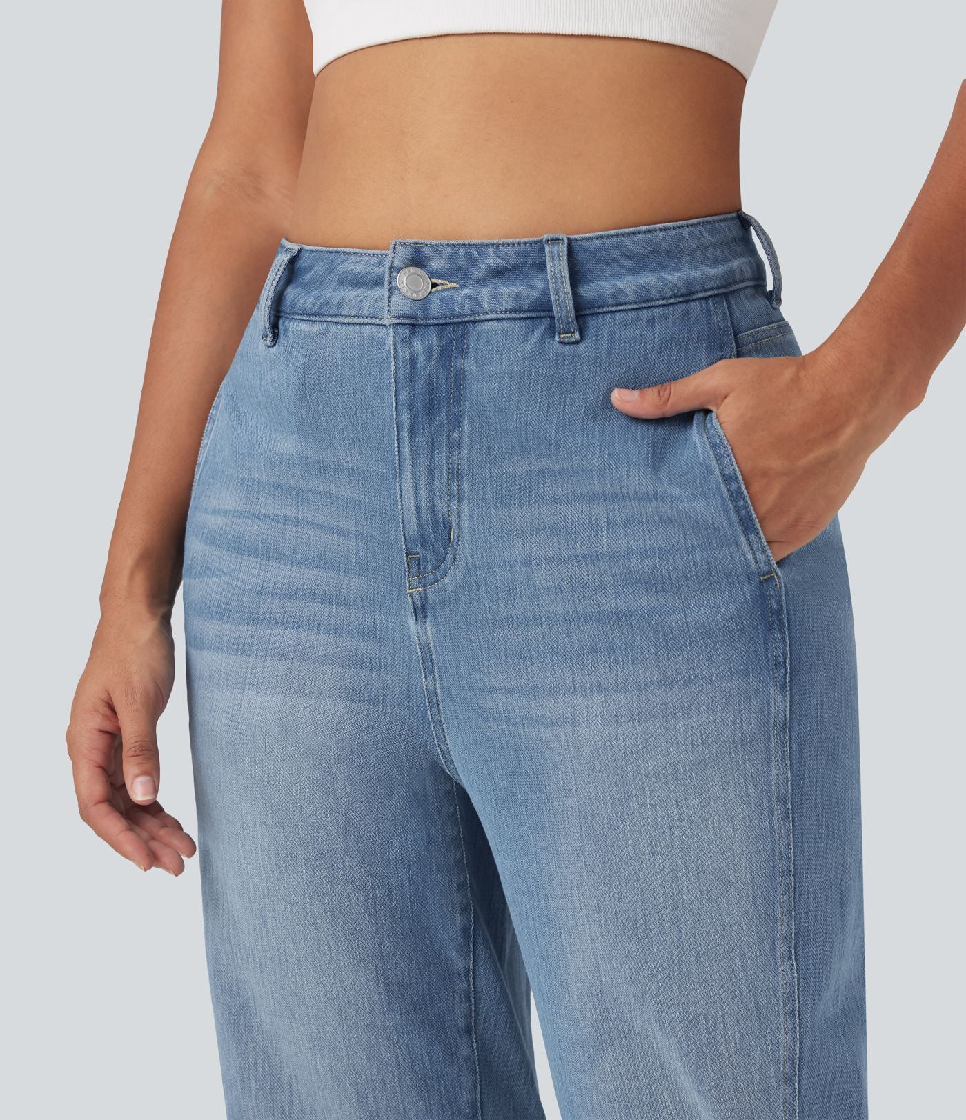 Jean 7/8 Halara Flex™ taille haute avec poches