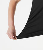 T-shirt casual froncé à col rond et manches courtes