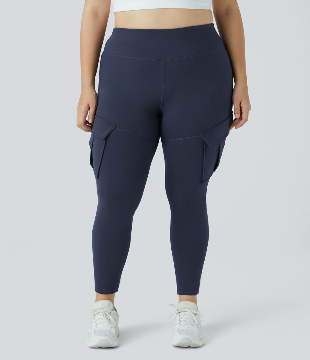 Legging yoga grande taille ajusté cargo 7/8 taille haute DayStretch avec poches