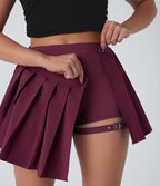 Jupe décontractée Breezeful™ mini 2-en-1 taille haute plissée portefeuille à boucle ajustable avec poche latérale séchage rapide