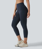 Legging de course capri Halara Ultrasculpt™ taille haute gainant dos croisé avec poches