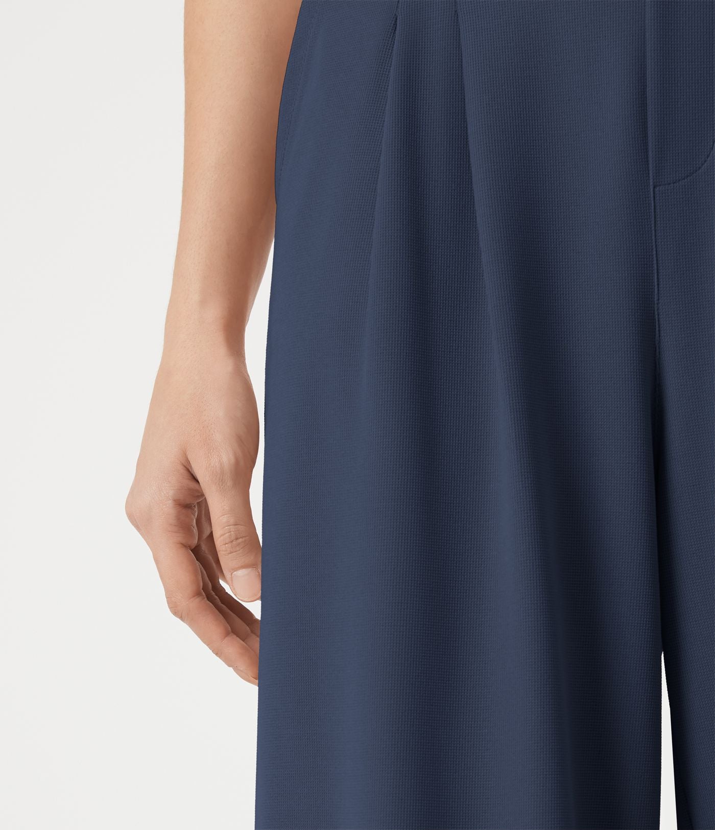 Pantalon tailleur cropped Halara Flex™ taille haute jambes larges en gaufré avec poches