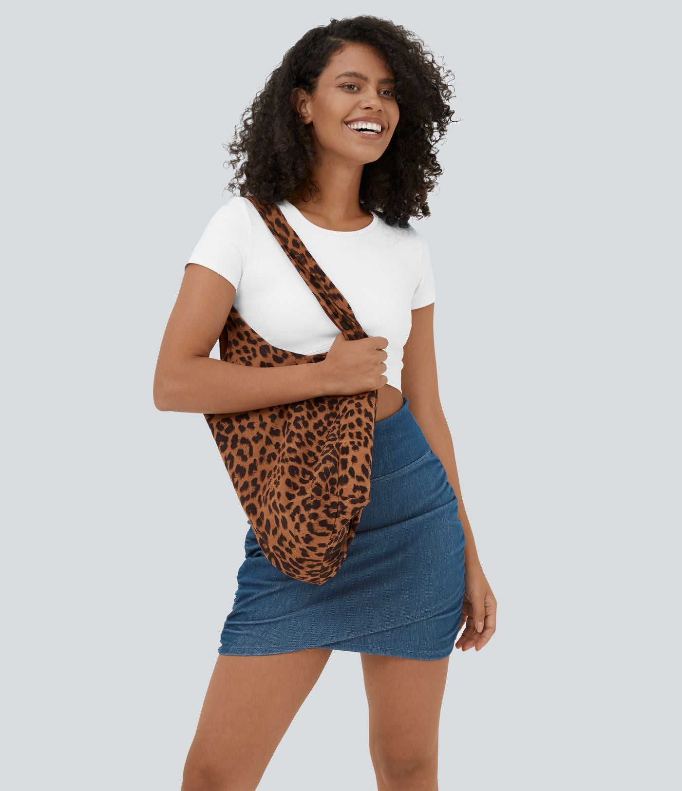 Halara Flex™ Mini-Jupe en Jean Courte Tricot Extensible Moulante Taille Haute