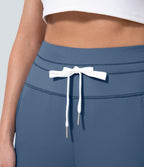 Jogging corsaire de yoga taille haute avec poches latérales Softlyzero™ Plush