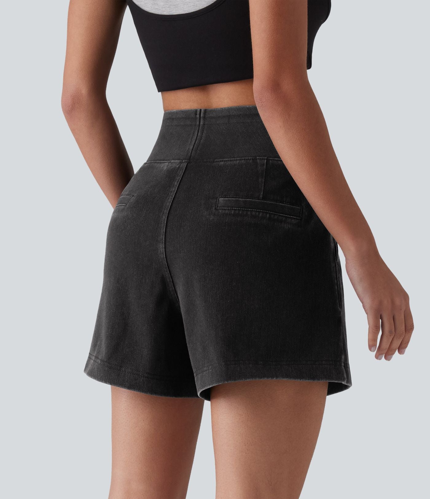 Short en jean ample Halara Flex™ taille haute décontracté avec poches