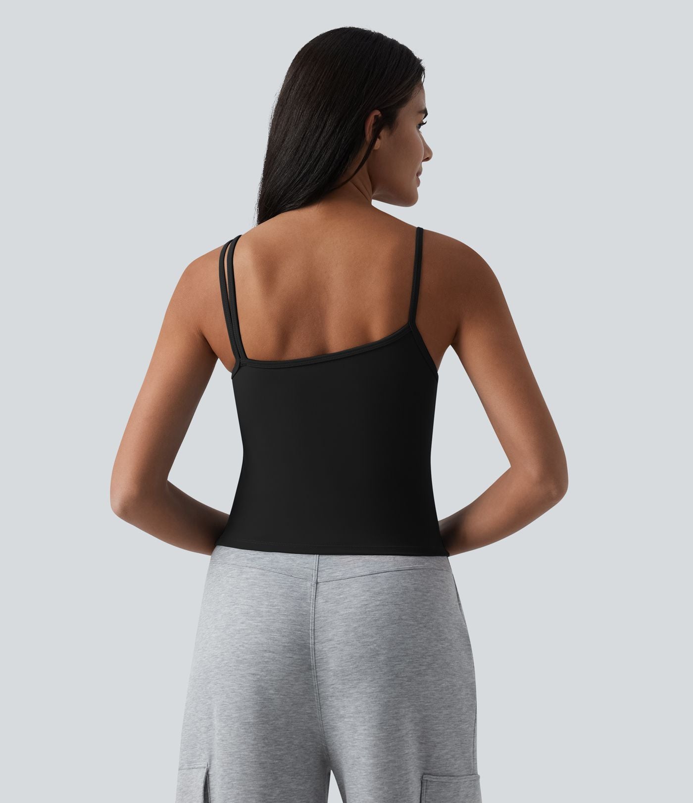 Débardeur casual SoftlyZero™ Plush à encolure asymétrique avec soutien-gorge intégré