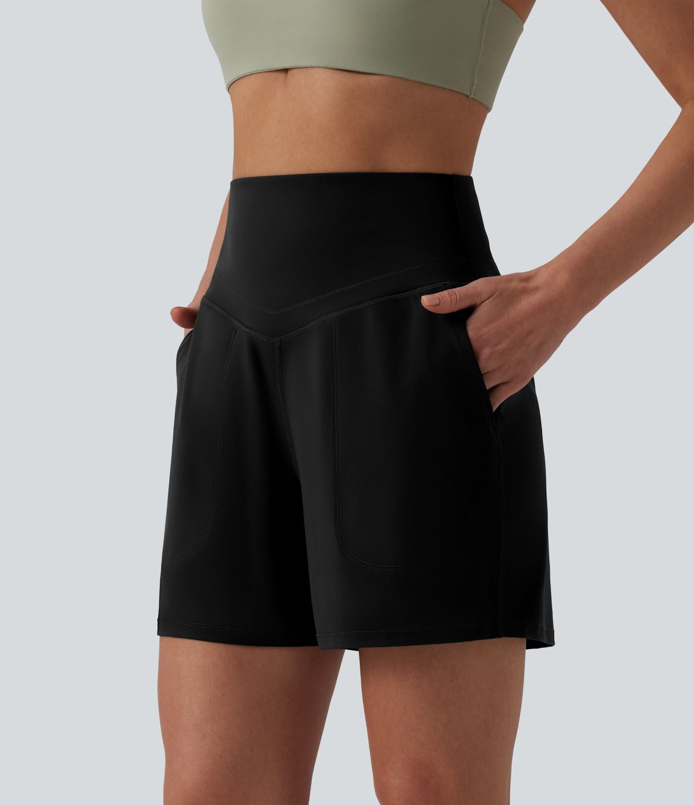 Halara UltraSculpt™ Short yoga gainant taille haute 12,5 cm avec poches