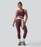 Brassière de sport running Halara UltraSculpt™ maintien léger col V dos nageur bonnets E-G