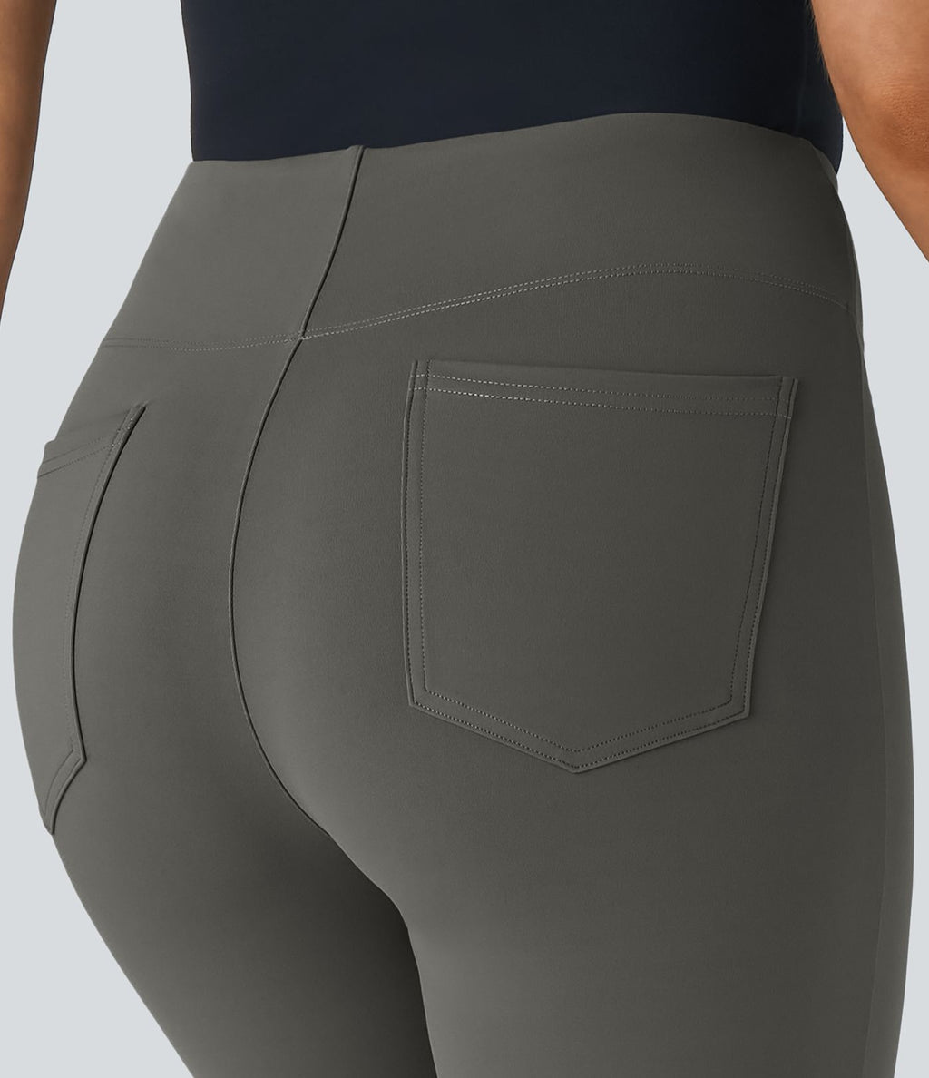 Pantalon tailleur fuselé taille haute Halara Flex™ avec poches