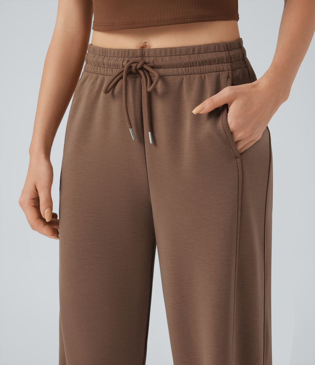 Pantalon décontracté SpacerTek™ droit, taille mi-haute avec cordon de serrage et poches