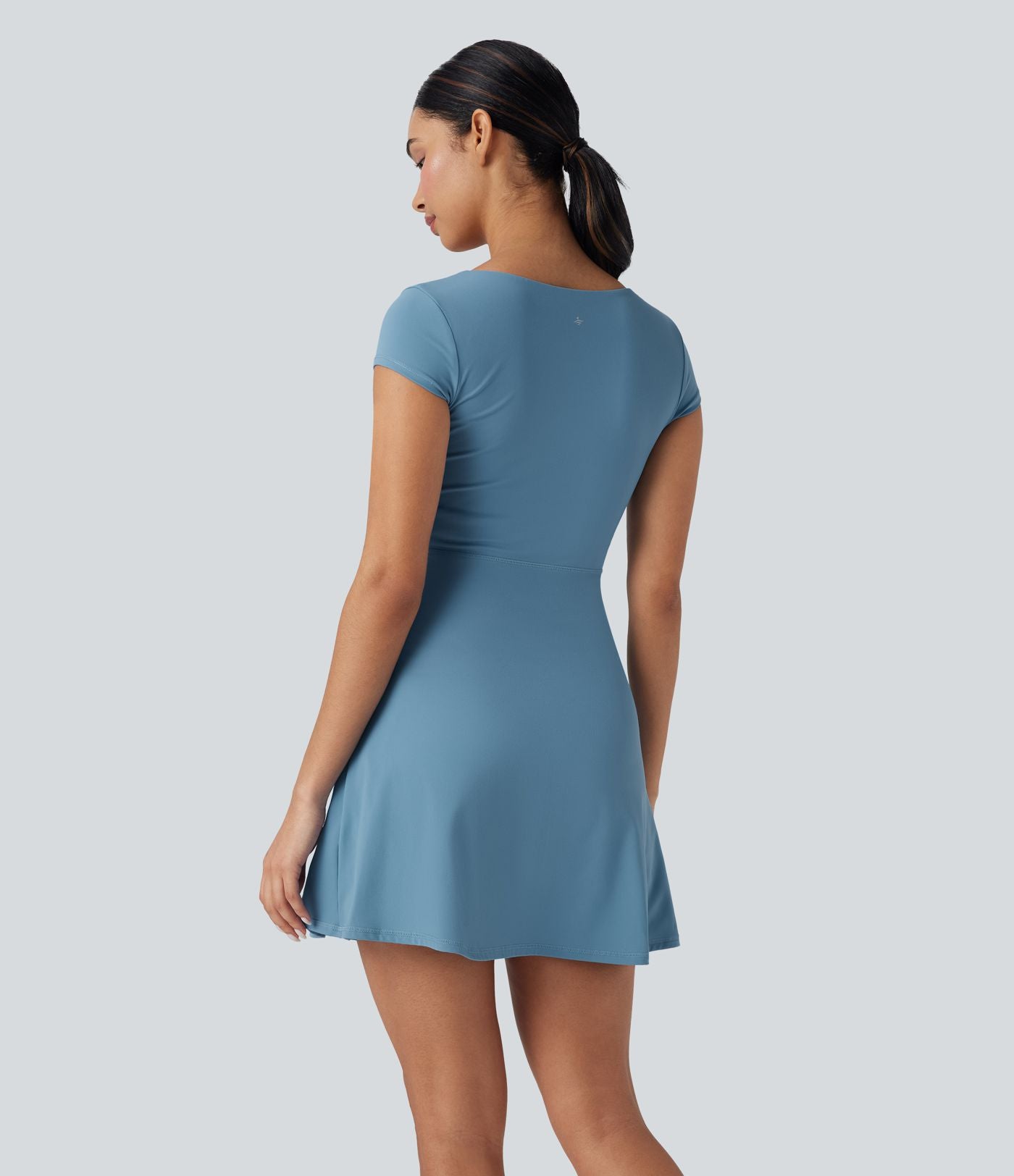Robe décontractée mini 2-en-1 Softlyzero™ Plush à col carré style corset avec poche