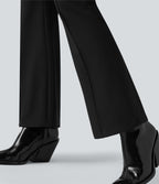 Pantalon tailleur évasé Halara Flex™ gainant taille haute chevrons avec poches