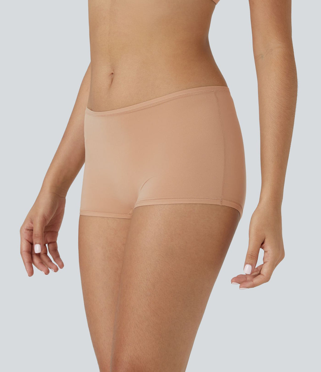 Shorty uni taille basse, très extensible et doux pour la peau