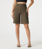 Short tailleur ample DayStretch taille haute à poches