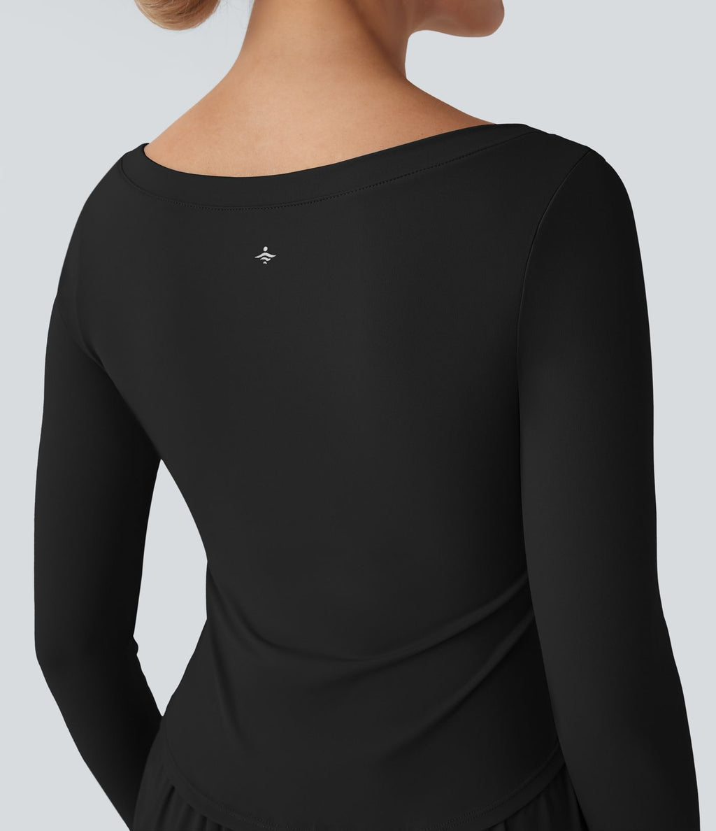 Combinaison workout SoftlyZero™ Airy manches longues trous pouces Cool Touch avec poches - Édition Easy Peasy